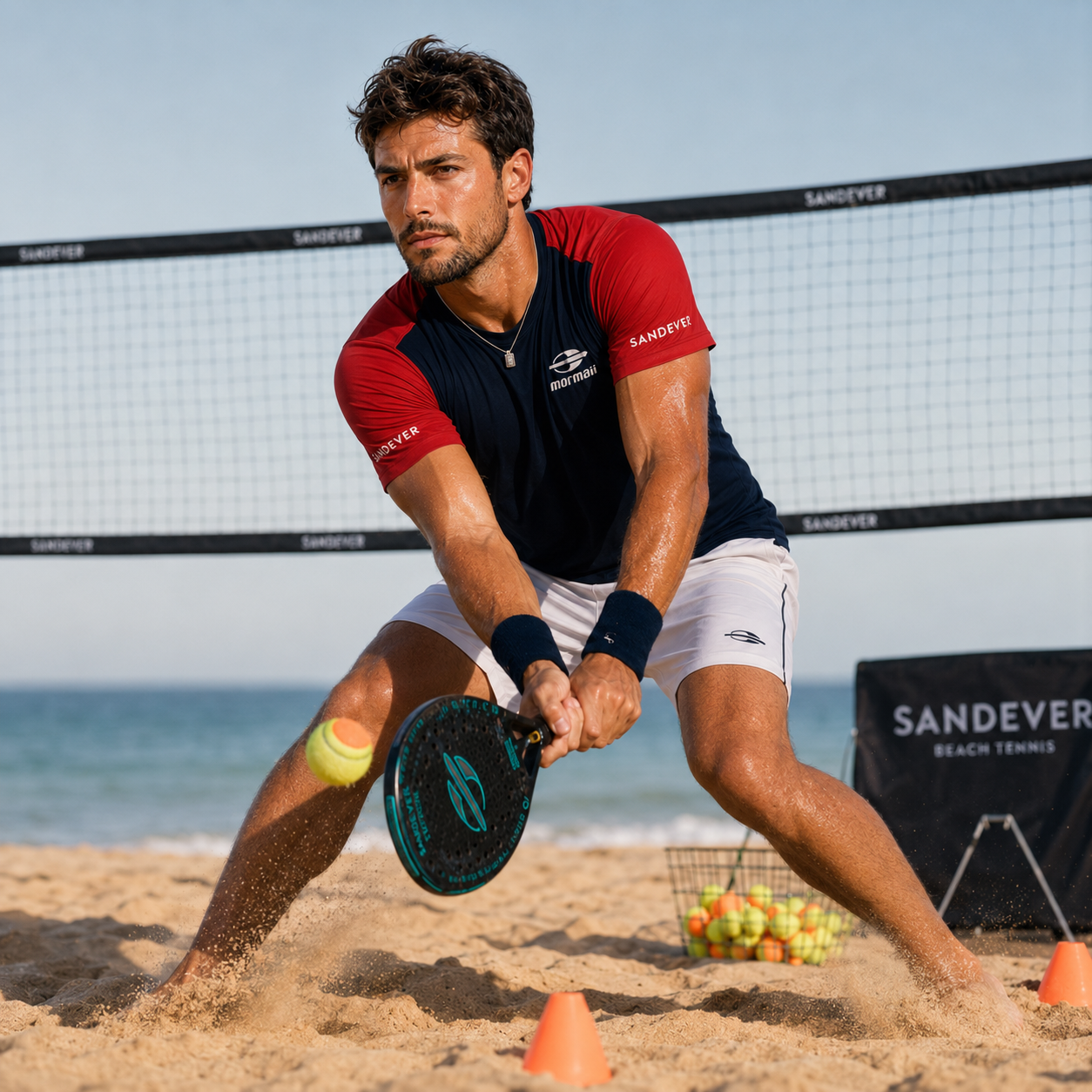 Denys Machullo running a low-ball training drill
